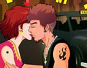Play kiss in the taxi Game